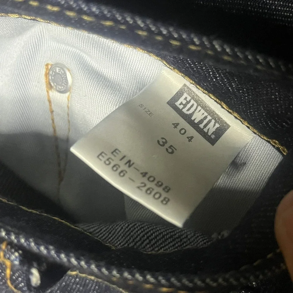 Edwin Japan Denim Jeans Akita Tapered 35Wx30L No 404 EIN4098 Blue Selvage